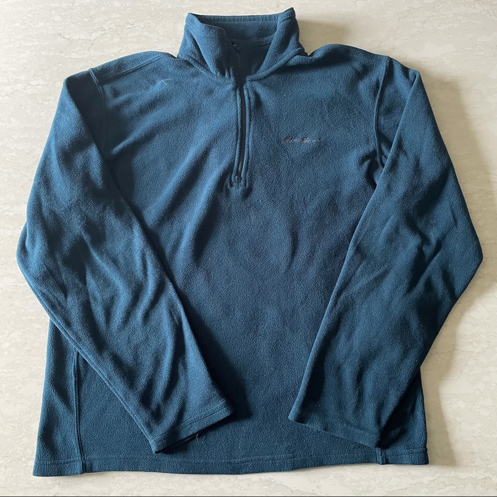 Eddie Bauer Men’s Blue 1/2 zip pullover fleece size M